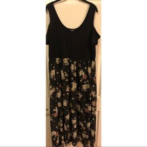 Torrid Cold Shoulder Floral Maxi Dress